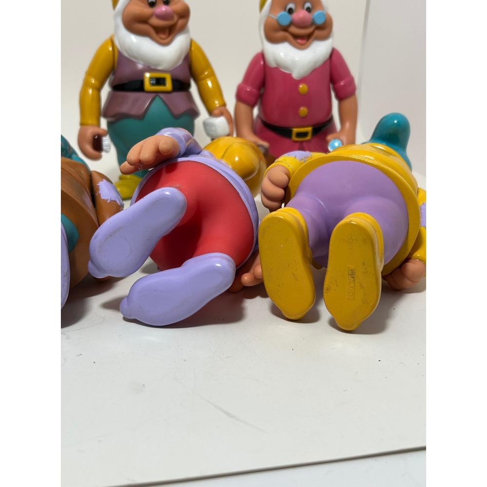 Disney Seven Dwarfs Snow White PVC Action Figure Set Vintage Thailand Complete 7 - Picture 8 of 13